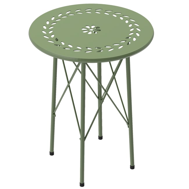 Table d'appoint de terrasse Acier Vert vert <span itemprop=