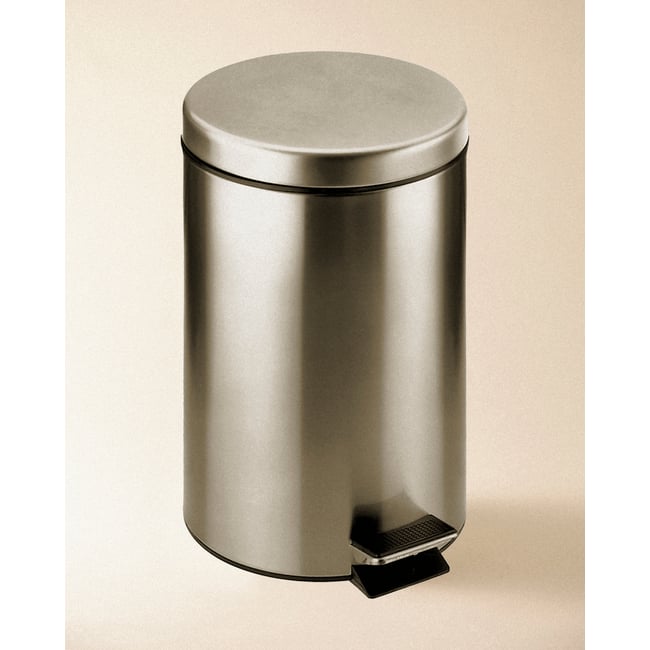 Poubelle À Pédale (12l)  ARCHITECT Couleur acier inoxydable brillant <span itemprop=