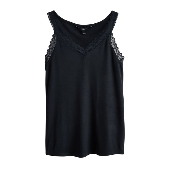 Maillot de corps thermique avec dentelle noir <span itemprop=