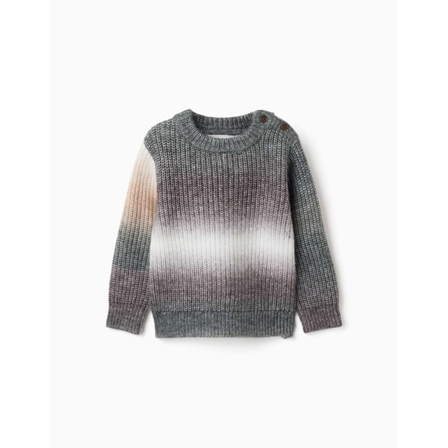 Pull en maille épaisse avec effet dégradé vert foncé <span itemprop=