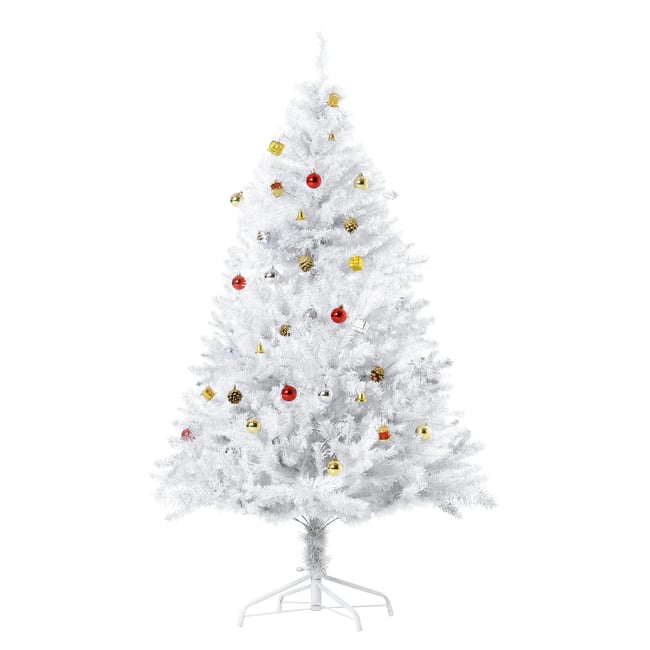 Sapin de Noël Plastique Blanc Couleur blanc <span itemprop=