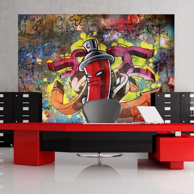 Papier peint intissé panoramique Street art Graffiti monster 1 Couleur multicouleur <span itemprop=
