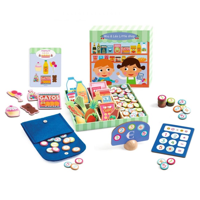 Petite épicerie en bois gourmandises multicolore <span itemprop=