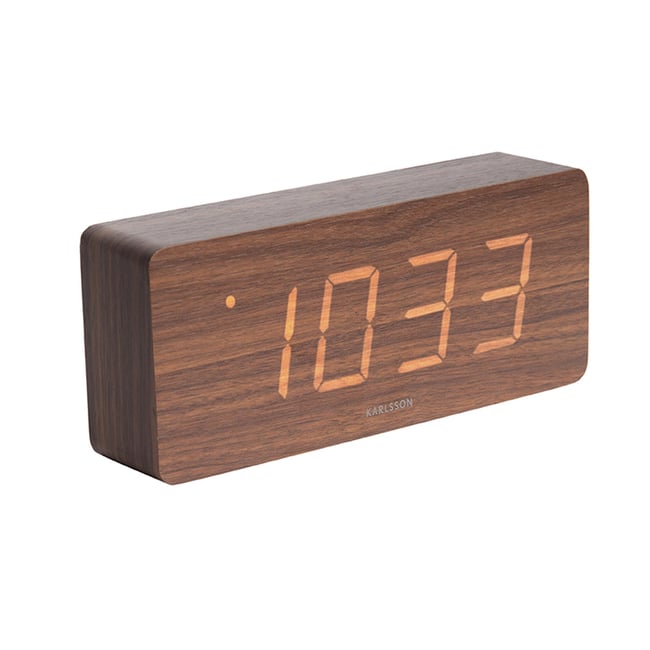 Réveil Placage bois Couleur bois foncé <span itemprop=