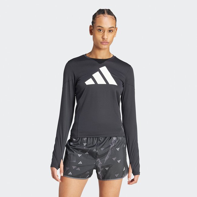 Run It Laufshirt mit langen Ärmeln schwarz <span itemprop=