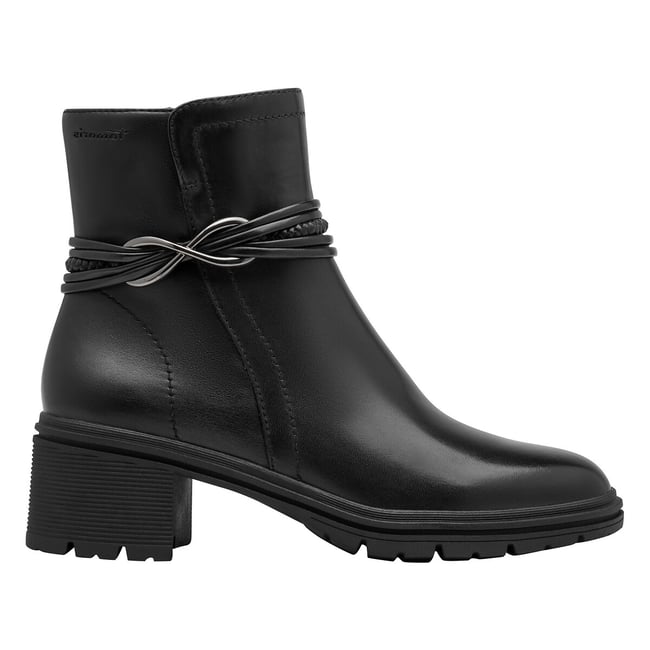 Botines planos negro <span itemprop=