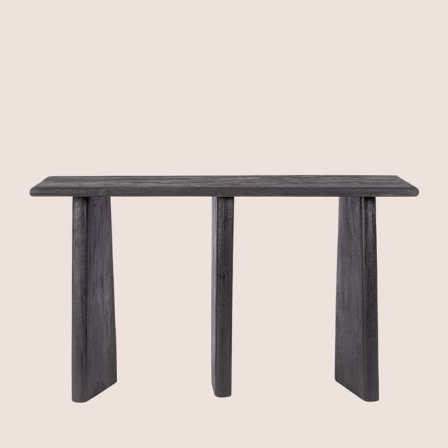 Console en bois de manguier L130 - JUAREZ Couleur noir <span itemprop=