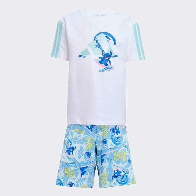 ENSEMBLE T-SHIRT ADIDAS DISNEY LILO & STITCH white / semi flash aqua <span itemprop=