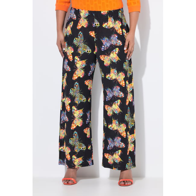 Pantalon au tombé fluide noir <span itemprop=