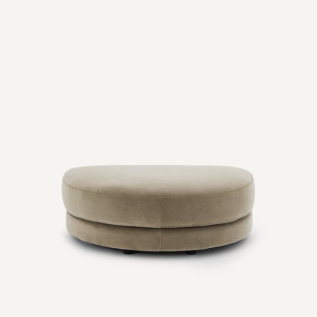 Poggiapiedi modulare in velluto stonewashed, TIBERIO - AM.PM