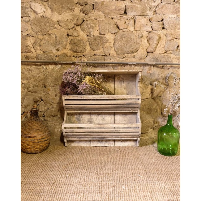 Étagère murale en bois Gaëlle N°1561 - Bon état Couleur gris <span itemprop=