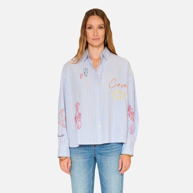 Chemise CHRISTOBEL 26s bleu ciel <span itemprop=
