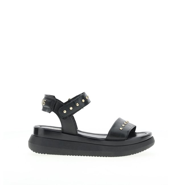 Sandali platform in pelle nero MJUS