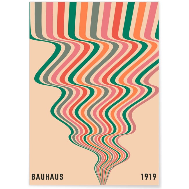 Affiche Bauhaus 14 Couleur blanc <span itemprop=