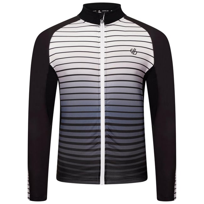 Veste cintrée de survêtement de sport motif/style rayures horizontales noir <span itemprop=