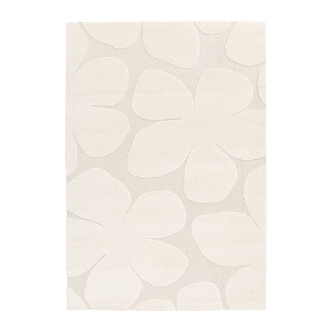 Tapis intérieur rectangulaire vintage BETTY Couleur crème <span itemprop=
