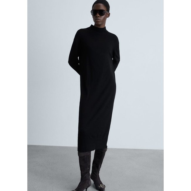 Robe maille col montant - MANGO