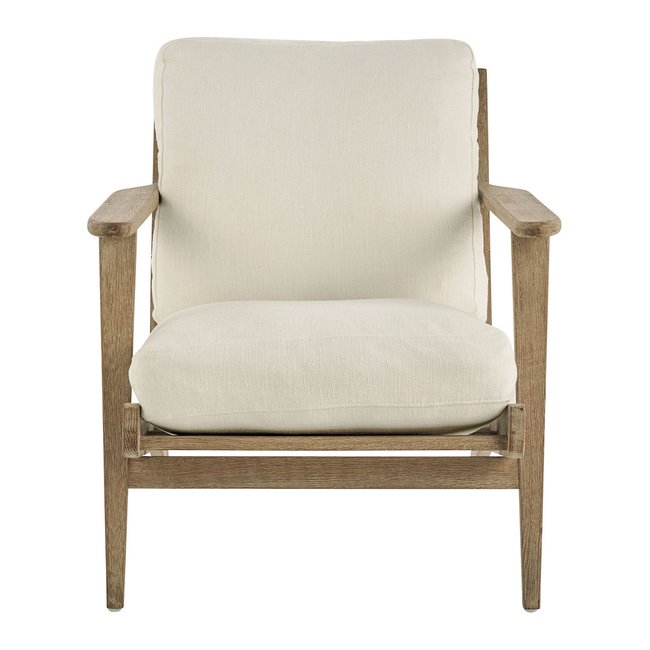 Fauteuil sur pied coton manguier Couleur beige <span itemprop=
