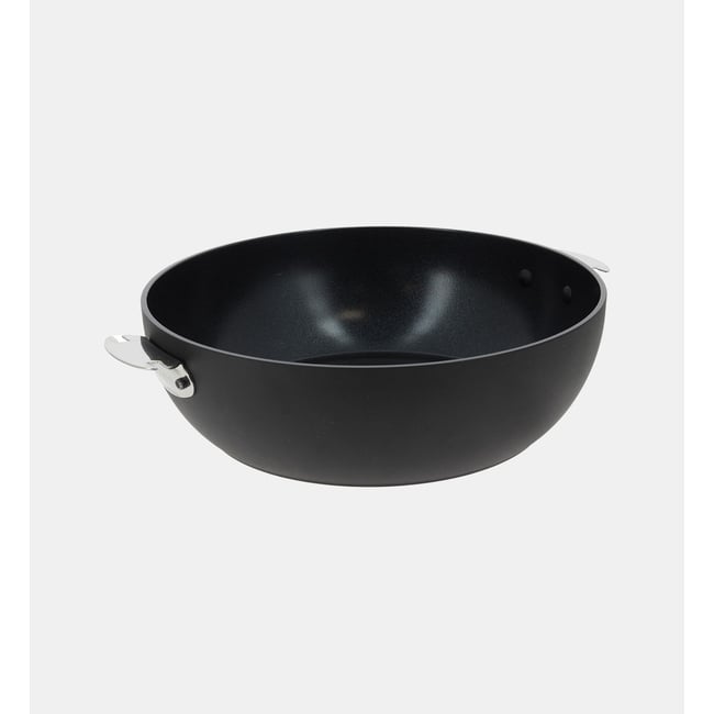 Sauteuse bombée - ø28 cm noir <span itemprop=