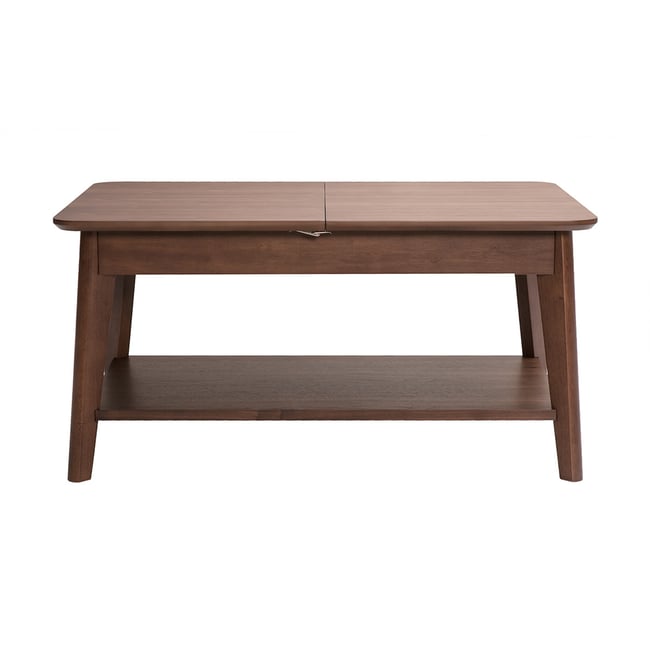Table basse extensible rectangulaire en bois foncé L90-120 cm VILI - MILIBOO