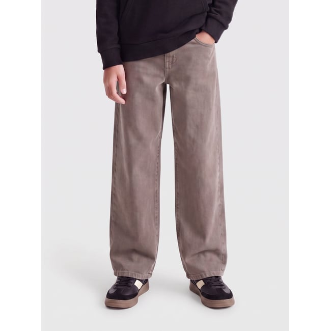 Jean À Jambe Large marron - light brown denim <span itemprop=