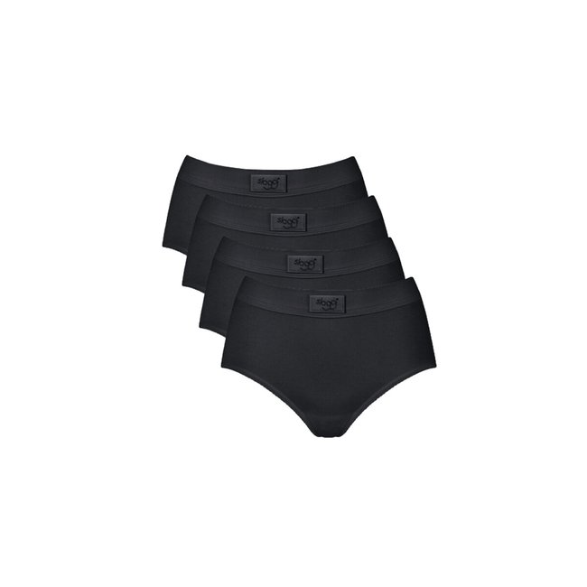 Lote de 4 cuecas maxi, Double Comfort preto <span itemprop=