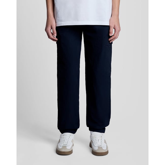 Pantalon de survêtement à revers bleu foncé marine <span itemprop=