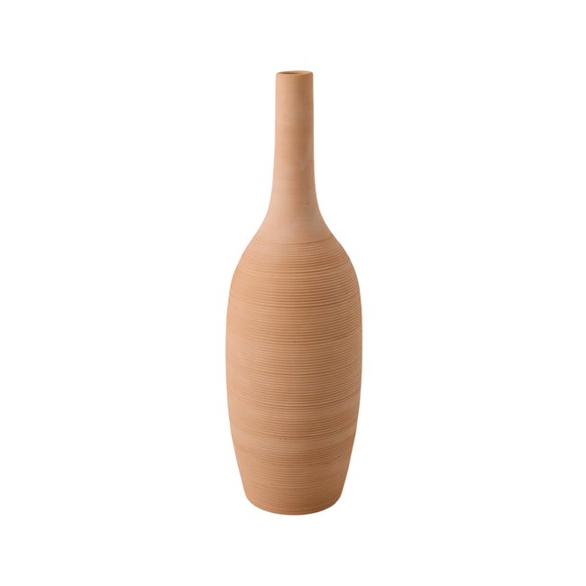 Vase à poser au sol en céramique terracota H66cm - MILANO Couleur marron <span itemprop=