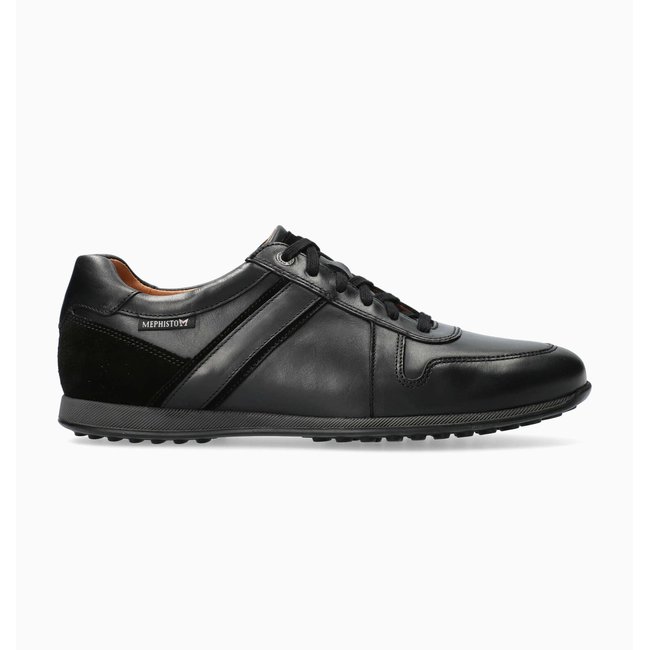 Baskets en cuir LORENZIO noir <span itemprop=