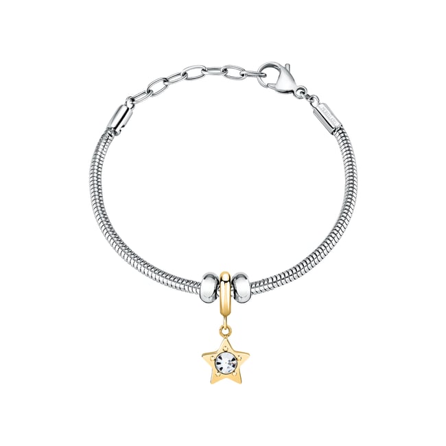 Bracelet DROPS stainless steel,yellow gold <span itemprop=