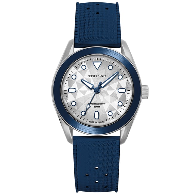 Montre Analogique  BORA argenté argenté bleu foncé <span itemprop=