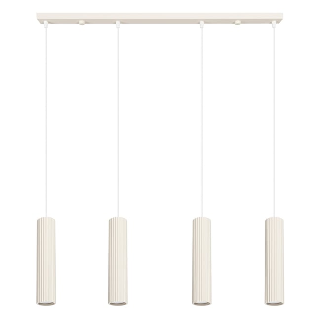 Suspension Aluminium Beige GU10 4 Karbon Couleur beige <span itemprop=