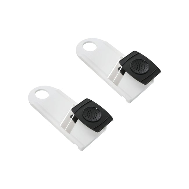 Ensemble de 2 Mandolines manuelle double lame protège main BASIC blanc <span itemprop=