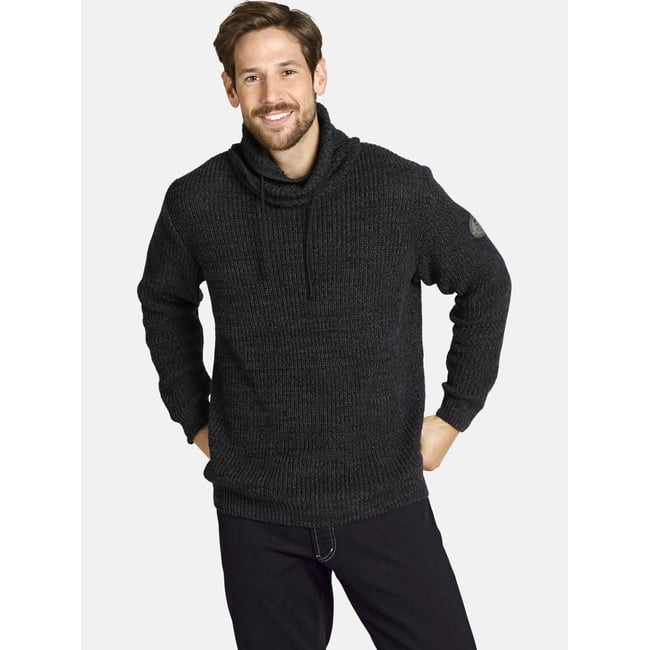 Pull DUMENI noir mélange <span itemprop=