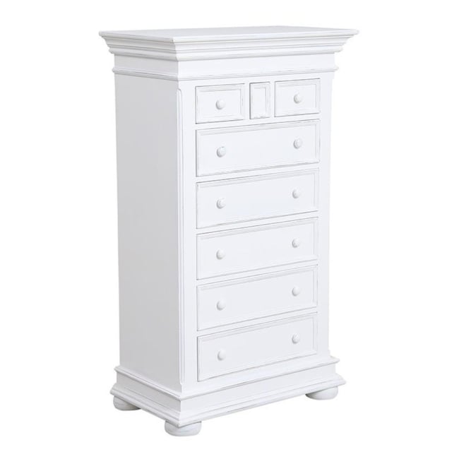 Chiffonnier 8 tiroirs Couleur blanc <span itemprop=