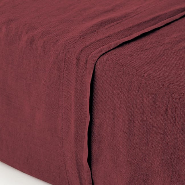 Drap plat, 100% lin, exclusivité web hellebore <span itemprop=
