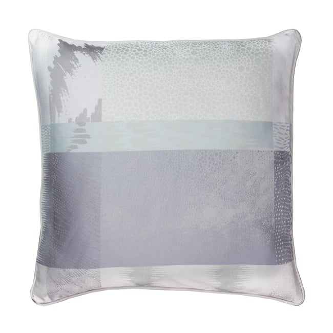 Housse de coussin pur coton MILLE MATIERES vapeur <span itemprop=