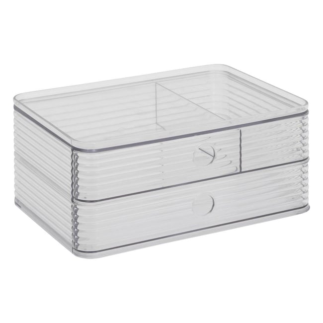Organisateur 3 compartiments PLASTOR Couleur transparent <span itemprop=