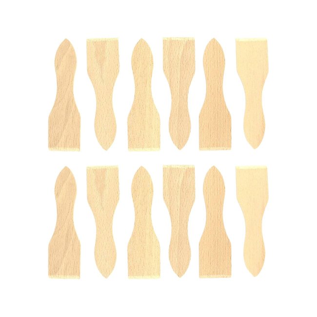 Ensemble de 12 spatules à raclette en bois WOOD EDITION bois <span itemprop=