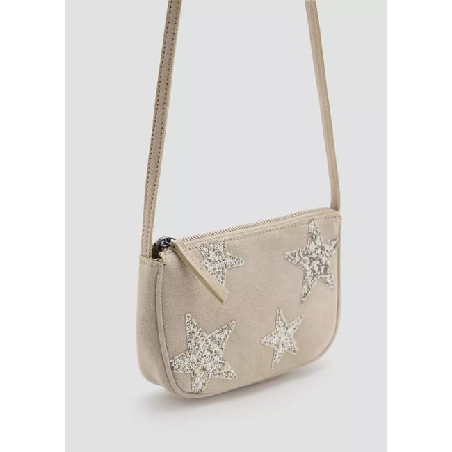 Sac en cuir étoiles et paillettes bleu marine <span itemprop=