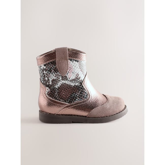 Bottines style western multi-couleurs <span itemprop=