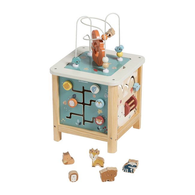 Grand cube d'activités en bois - VERTBAUDET