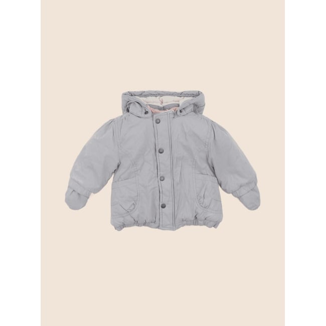 Manteau doublure amovible - Très bon état gris <span itemprop=