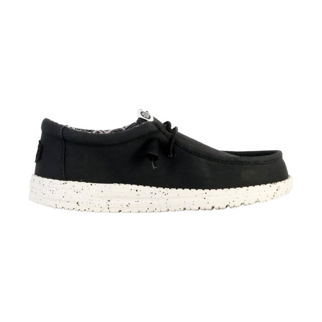 Moccassin à Lacets Wally Stretch Canvas - HEY
