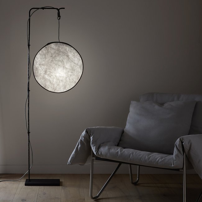 Торшер из ткани Тайвек®, ножка из металла, Moon белый OTTO STUDIO FOR AM.PM