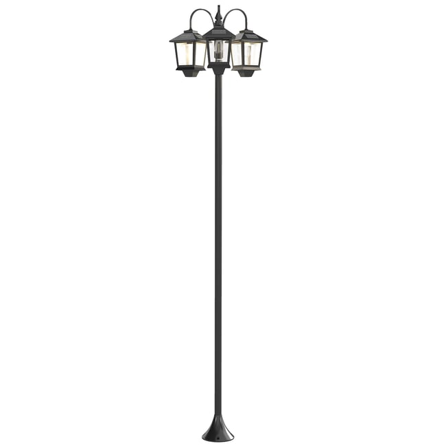 Lampadaire d'extérieur Verre Noir Couleur noir <span itemprop=