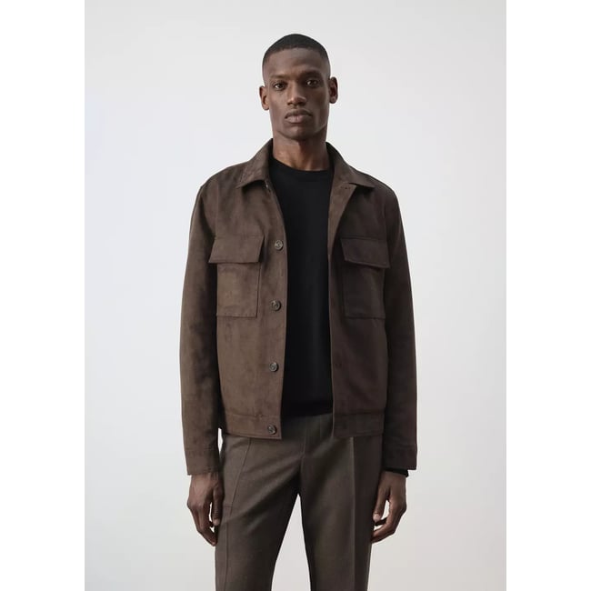 Veste effe daim poches - MANGO MAN