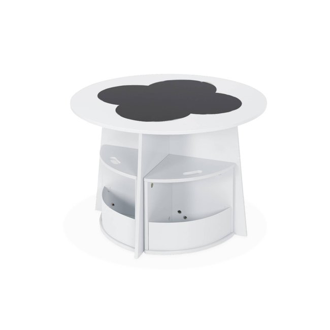 Table avec ardoise pour enfant 4 chaises avec rangement NEPHOS - SWEEEK