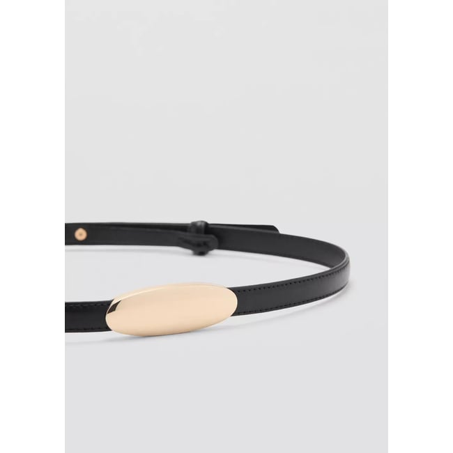 Ceinture fine détail métallique - MANGO