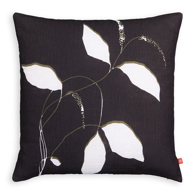 Kissenbezug Paniou, reines Leinen rindenbraun/kreideweiß/khaki <span itemprop=